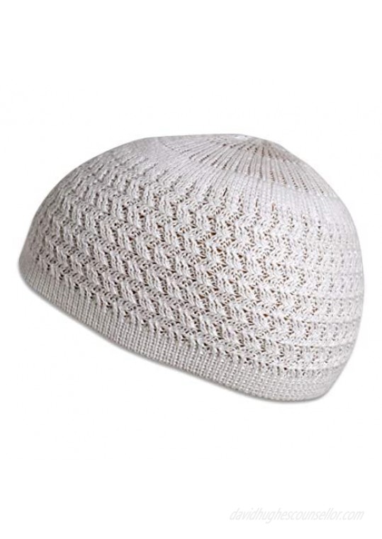 Candid Signature Apparel Zigzag Knit Kufi Hat Skull Cap One Size Fits All Men Women Chemo