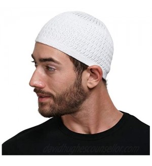 Candid Signature Apparel Zigzag Knit Kufi Hat Skull Cap One Size Fits All Men Women Chemo