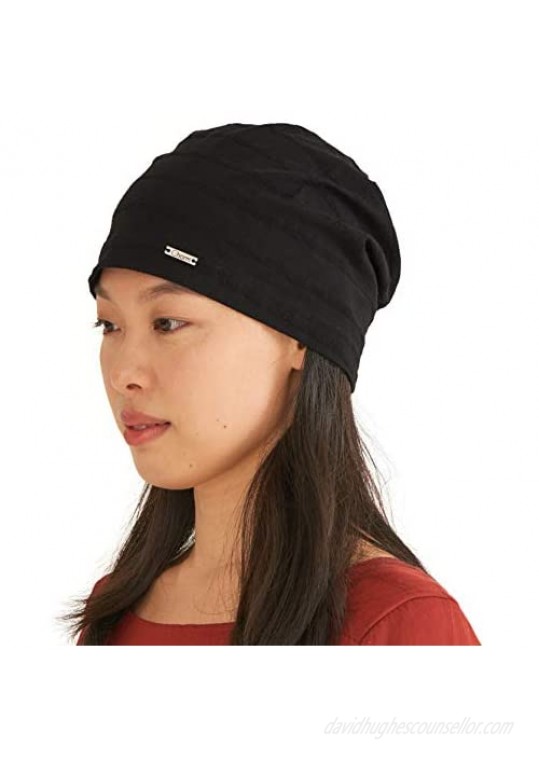 CHARM Womens Light Weight Summer Beanie - Mens Slouchy Beanie Knit Cotton Chemo Hat