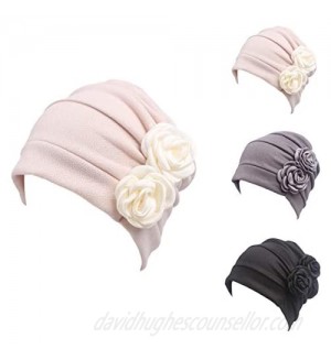 Ever Fairy 3 Colors Chemo Cancer Head Scarf Hat Cap Ethnic Cloth Print Turban Headwear Women Stretch Flower Muslim Headscarf