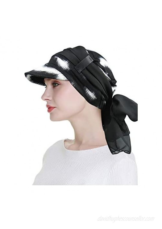 Newsboy Cap for Women Chemo Headwear with Scarfs Gifts Hair Loss Available All Year