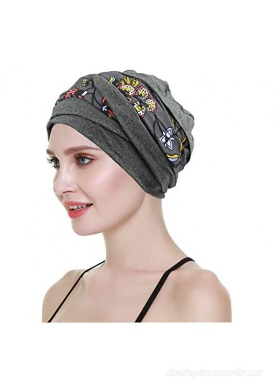 Slip-on Lightweight Chemo Turbans for Women Hair Loss-Breathable Bamboo