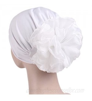 Women Flower Elastic Turban Beanie Head Scarf wrap Chemo Cap hat for Cancer Patient