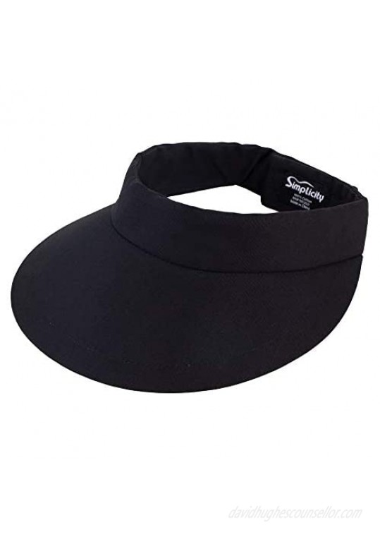 Simplicity Women's SPF 50+ UV Protection Wide Brim Beach Sun Visor Hat