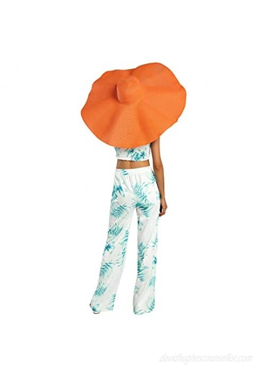 Women's Oversized Straw Hat Large Brim Sun Hat Beach Cap Big Foldable Floppy Sunshade Hats Outdoor Summer Sun Beach Hat