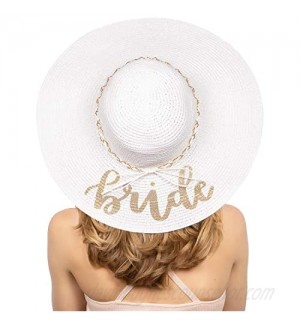 xo  Fetti Bride Sun Hat | Bachelorette Beach Gift  Bridal Favor  Honeymoon  Wedding  Engagement White  Gold