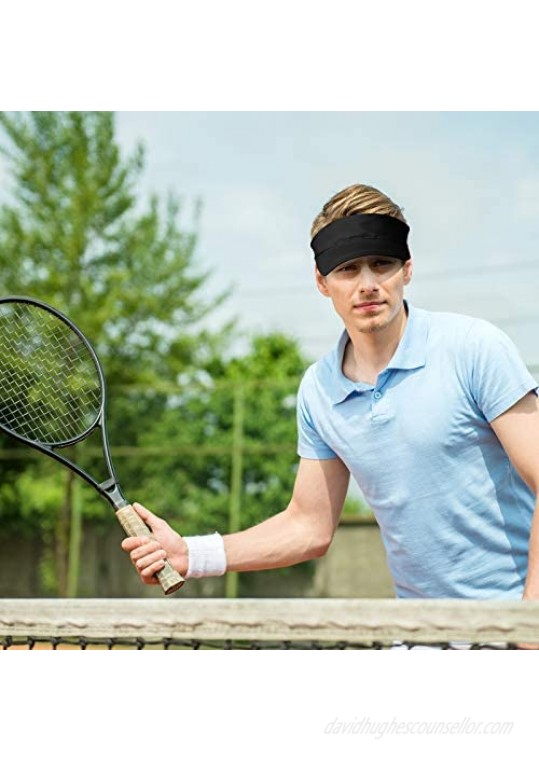 15 Pieces Sports Sun Visor Hats Sport Wear Athletic Visor Adjustable Sun Visor Caps for Women and Men