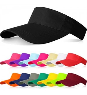 15 Pieces Sports Sun Visor Hats Sport Wear Athletic Visor Adjustable Sun Visor Caps for Women and Men