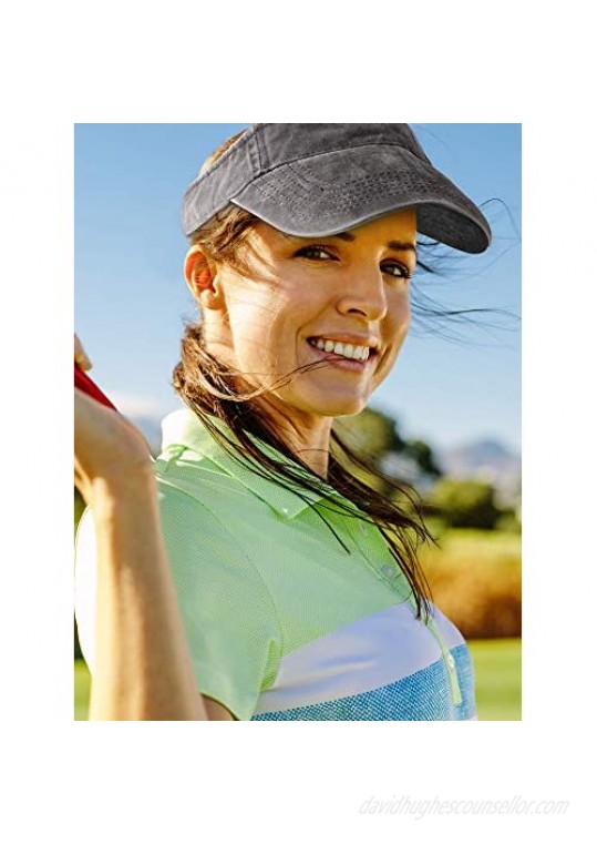 4 Pieces Sun Visor Sun Sports Adjustable Visor Sport Wear Athletic Visor Hat for Men Women (Black Wine Red Dark Green Blue)