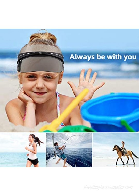 AKININIE Sun Transparent Visor Hat UV Protection 2019 Summer Style Sun Hat with Adjustable Headband