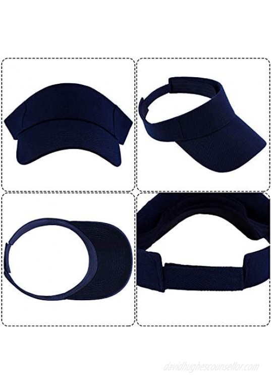 Aodaer 5 Pack Cotton Sun Visor Hats Adjustable Sports Sun Visors for Women Men Outdoor