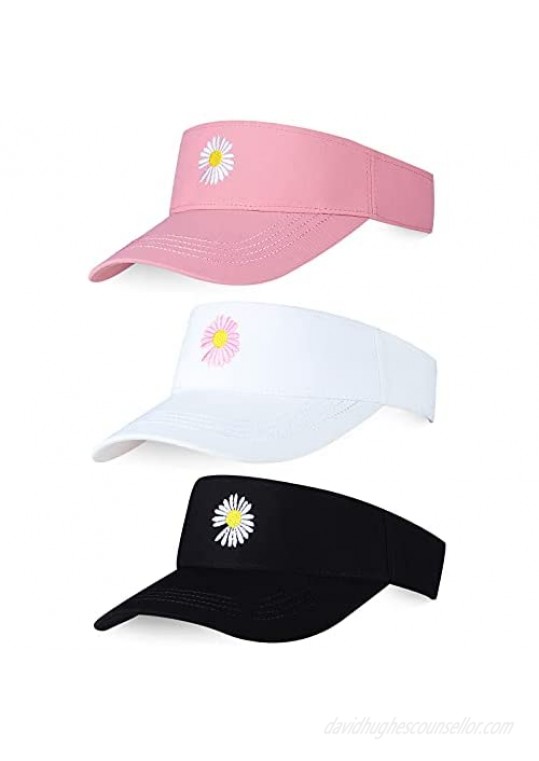 Cooraby Sports Sun Visor Hats Adjustable Cotton Baseball Caps for Women