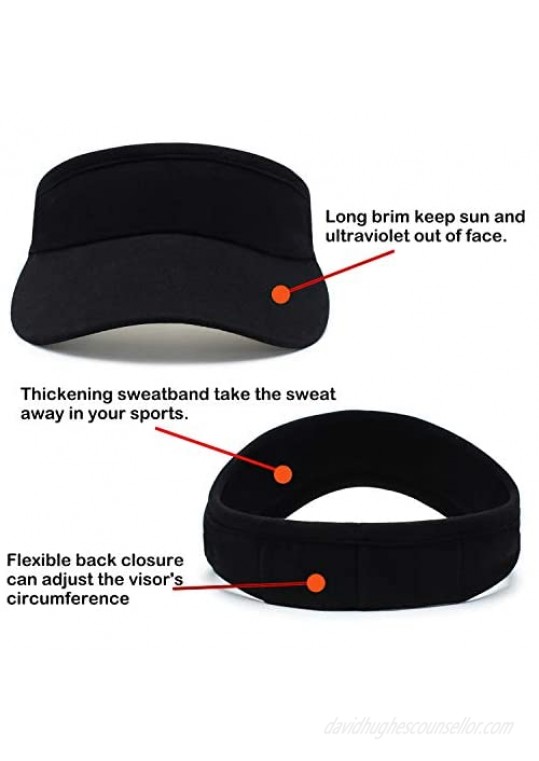 Hanker Women and Men Stretchy Visors for Golf Tennis Running Jogging and Other Sports
