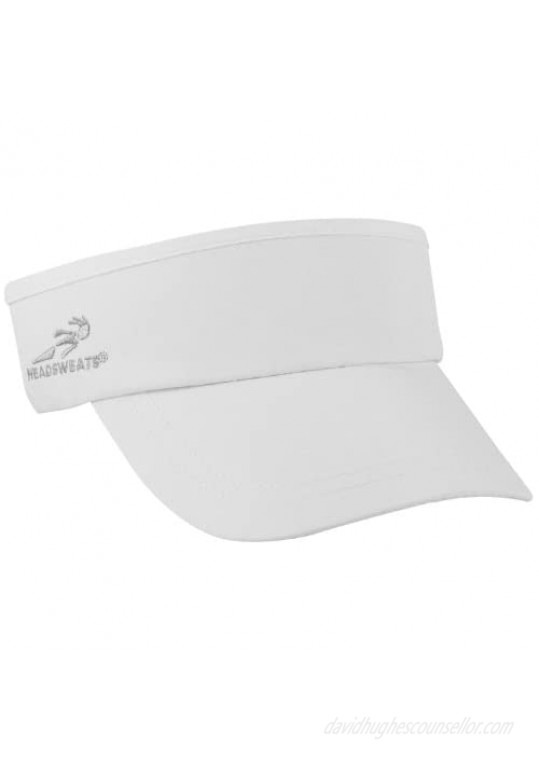 Headsweats Woven SuperVisor Performance Running/Outdoor Sports Visor  White  One Size Fits All