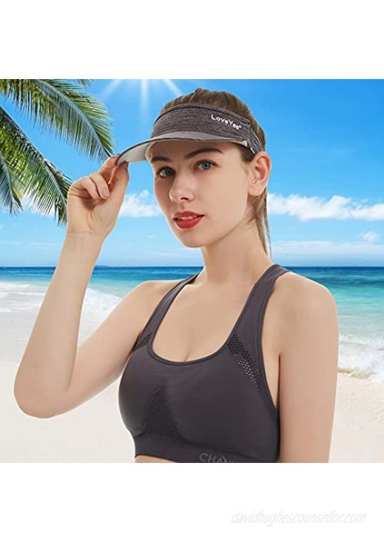 LoveYee Sports Sun Visor Hat and Cooling Arm Sleeves for Women and Men