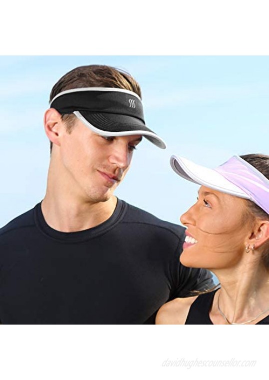 SAAKA Super Absorbent Visor for Women. Premium Packaging. Running Tennis Golf & All Sports. Soft Lightweight & Adjustable.