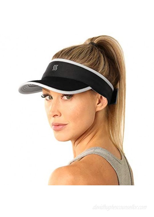 SAAKA Super Absorbent Visor for Women. Premium Packaging. Running  Tennis  Golf & All Sports. Soft  Lightweight & Adjustable.