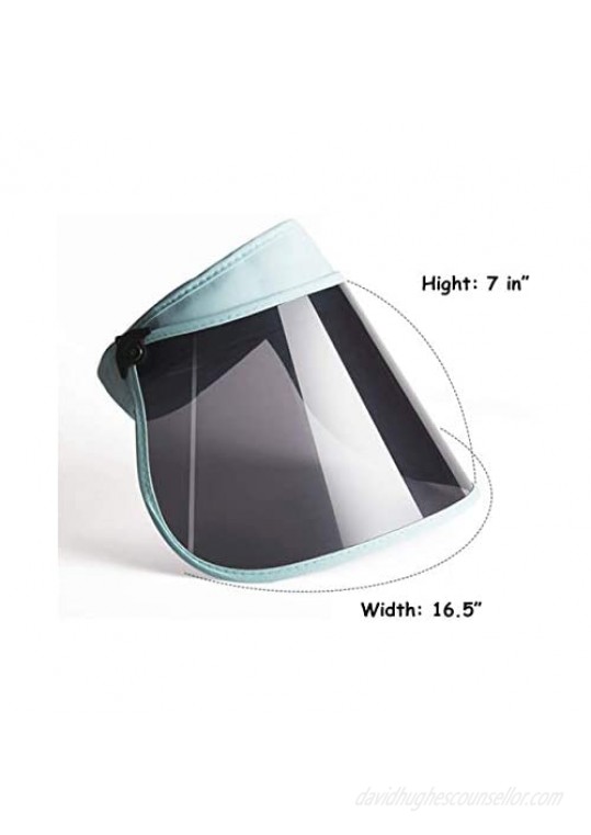 Shanlin Unisex Adjustable PC Sun Visor Face Shield for Outdoors Beach Hiking and Biking