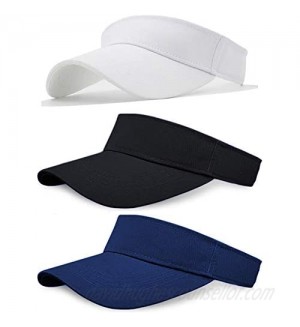 Sikuer Sun Visor  Adjustable Visor Hat  Cotton Outdoor Sport Beach Golf Visor Cap for Women Men 3 Color Packed adjustable