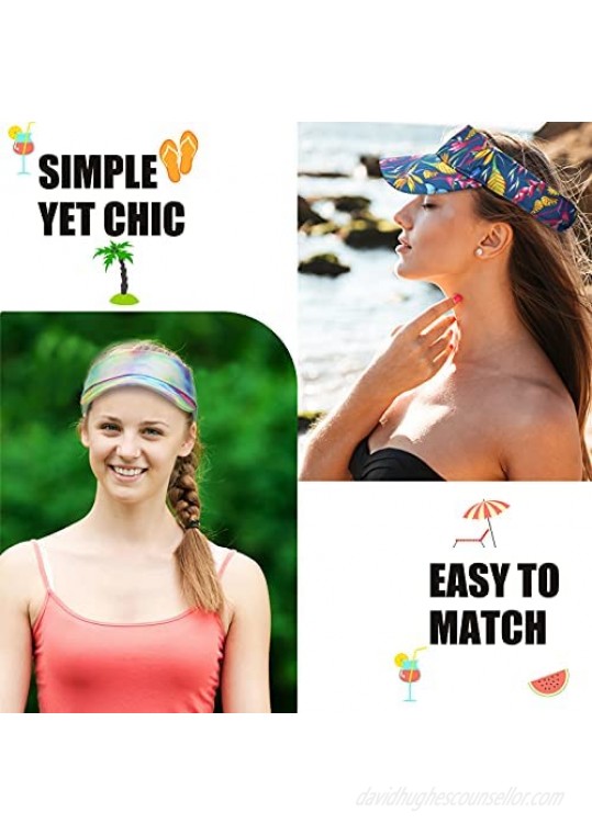 Sintege 3 Pieces Unisex Summer Visor Hats UV Protection Visors Sport Visor Hats