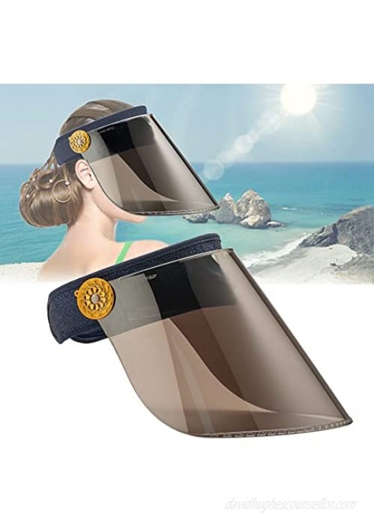 Sun Visors Hats for Women UV Protection UV Sun Hats for Women Beach Summer Travel Holiday Blue