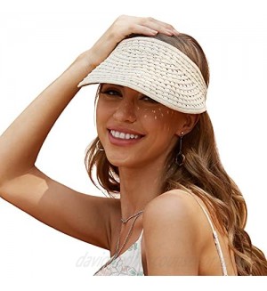 Visors for Women  Beach Hats for Women  Straw Sun Hats for Women Visors Hand Made Mesh and Woven