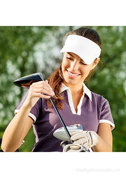 Women Sun Sport Visor Caps for Running Tennis Golf - Adjustable & Packable