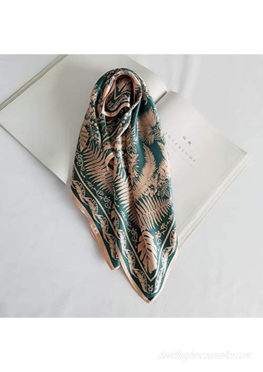 100% Mulberry Silk Scarfs for Women - Lightweight Square Satin Head Scarf - Small Silk Hair Scarf for Sleeping 21 x 21