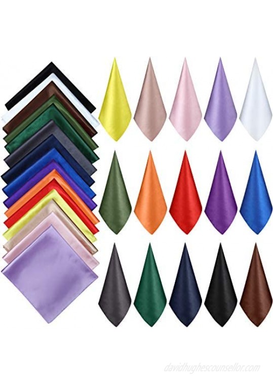 15 Pieces Women Square Neck Scarf Mixed Solid Colored Neckerchief Head Wraps Scarf Bandana