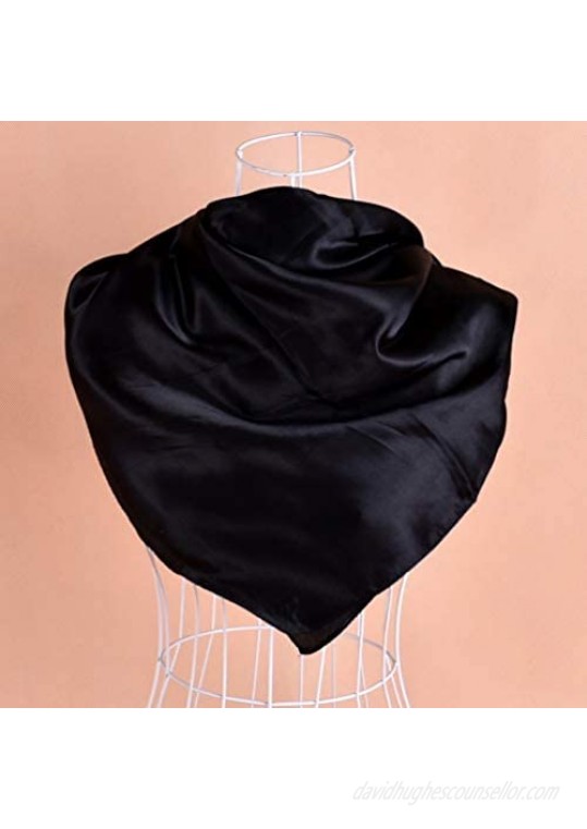 35 Womens Large Satin Square Scarf Silk Feeling Hair Wrapping Gift Headscarf Scarves