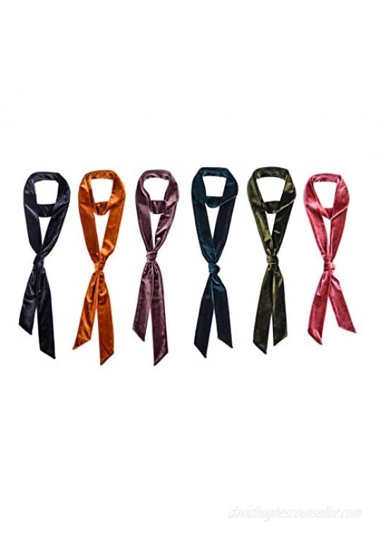 CHICOMP Women Vintage Velvet Skinny Scarf/Choker Scarf Tie/Silk Ribbon Sash