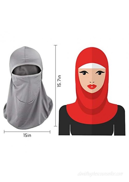 Cosweet Womens Muslim Mini Hijab Scarf- UV Protected Muslim Women Face Mask Scarf Shawl for Ramadan Prayer