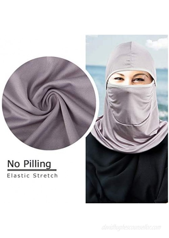 Cosweet Womens Muslim Mini Hijab Scarf- UV Protected Muslim Women Face Mask Scarf Shawl for Ramadan Prayer