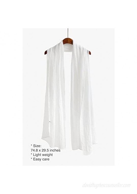 Cotton Feel Scarf Shawl Wrap Soft Lightweight Scarves And Wraps For Men And Women.