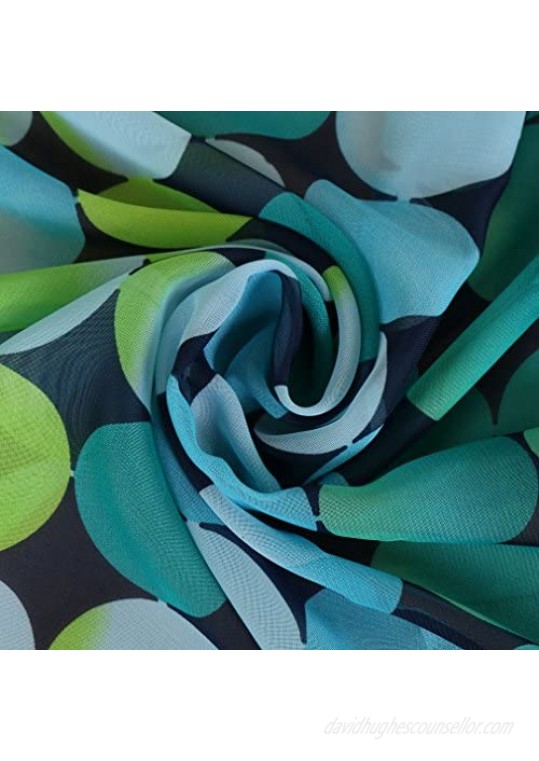 LMVERNA Birds Printed Scarf Women's Floral Scarves Chiffon Scarves Popular Shawls