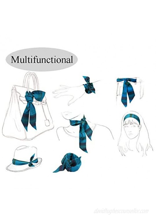 Obosoyo 2pcs/4pcs/5pcs/7pcs Fashion Bag Handbag Handle Ribbon Scarf Neckerchief Scarf Hair Head Band Decoration