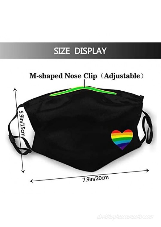 Rainbow Lgbt Face Mask Fashion Dustproof Breathable Reusable Scarf Adjustable Washable Bandana