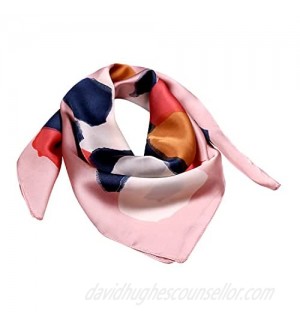 Redacali Head Scarf for Women Silk Feeling Hair Scarf Square Neck Satin Scarves Wrap for Sleeping
