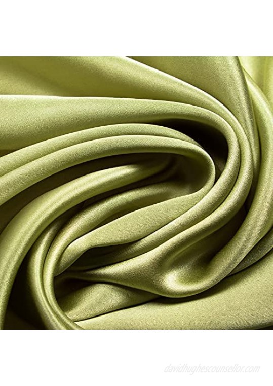 RIIQIICHY 100% Pure Mulberry Silk Scarf for Women 21Square Satin Head Hair Neck Scarves Luxury Small Lightweight Neckerchief