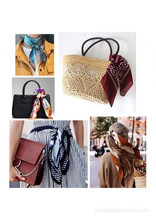 Satin Square Silk Feeling Hair Scarf Headscarf for Women/Men's Necktie Silk Bandanas Pocket Square
