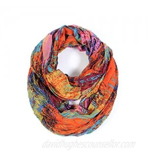 Scarfand's Spring Fashion Mixed Color Oil Paint Versatile Infinity Scarf Head Wrap
