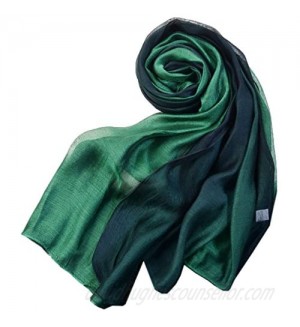SNUG STAR Cotton Silk Scarf Elegant Soft Wraps Color Shade Scarves for Women