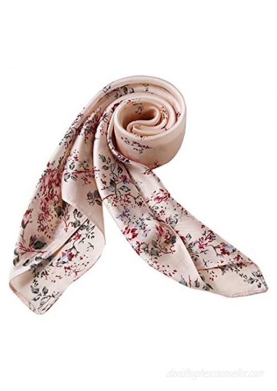 Square Satin Silk Hair Scarf Headscarf for Women/Men's Necktie Bandanas Pocket Square