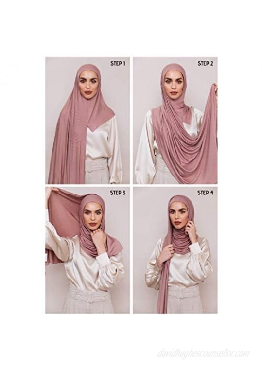 Voile Chic Hijab Presewn Instant Premium Jersey Head Scarf Wrap