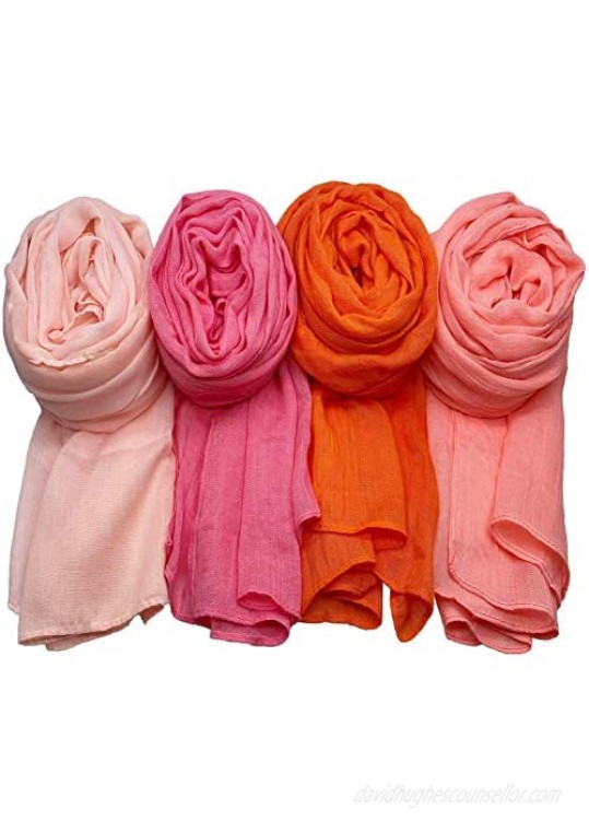 WANBAO 4 Pcs Women Scarves Shawl Keep Warm Scarf Wrap Scarves Fashion Shawls.