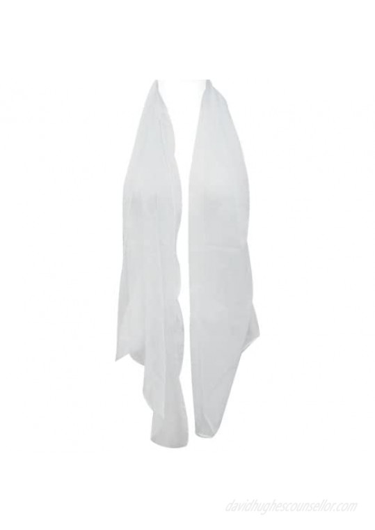 Wrapables Solid Color Silk Long Scarf