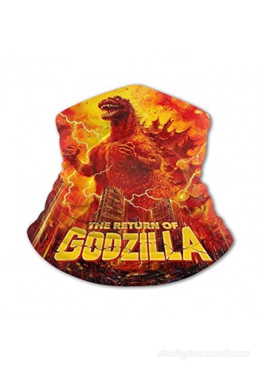 2pcs Godzilla Neck Gaiter Face Cover Kids Boys Girls Breathable Bandana Reusable Scarf Sun Protection Lightweight