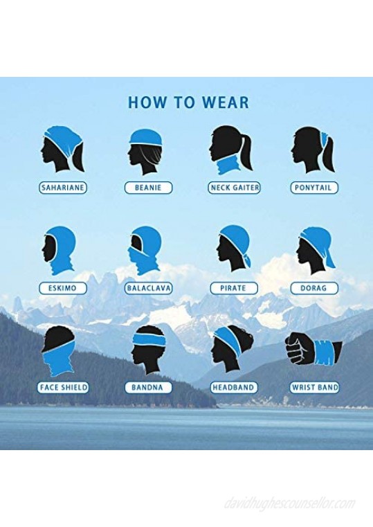 [4 Pack] Neck Gaiter Neck Gaiter Face Mask Gaiters Face Mask for Men and Women