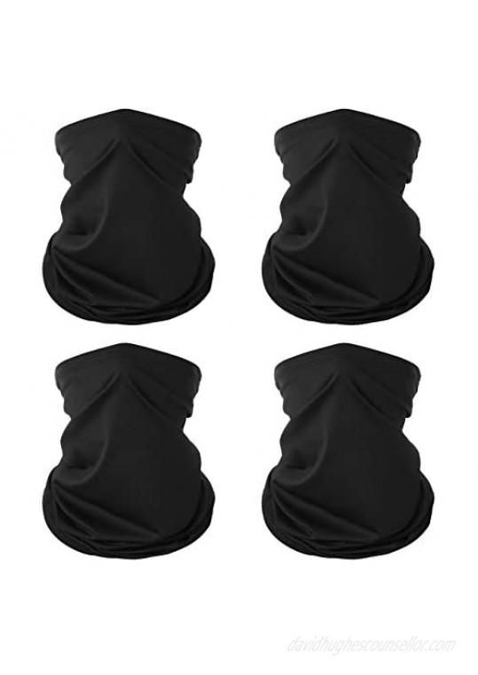 [4 Pack] Neck Gaiter  Neck Gaiter Face Mask  Gaiters Face Mask for Men and Women