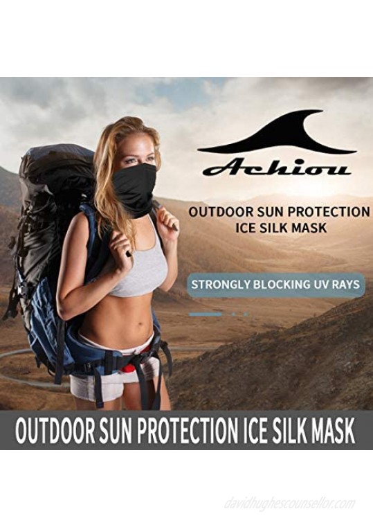 Achiou Neck Gaiter Face Mask Scarf Dust Sun Protection Cool Lightweight Windproof Breathable Fishing Hiking Running Cycling